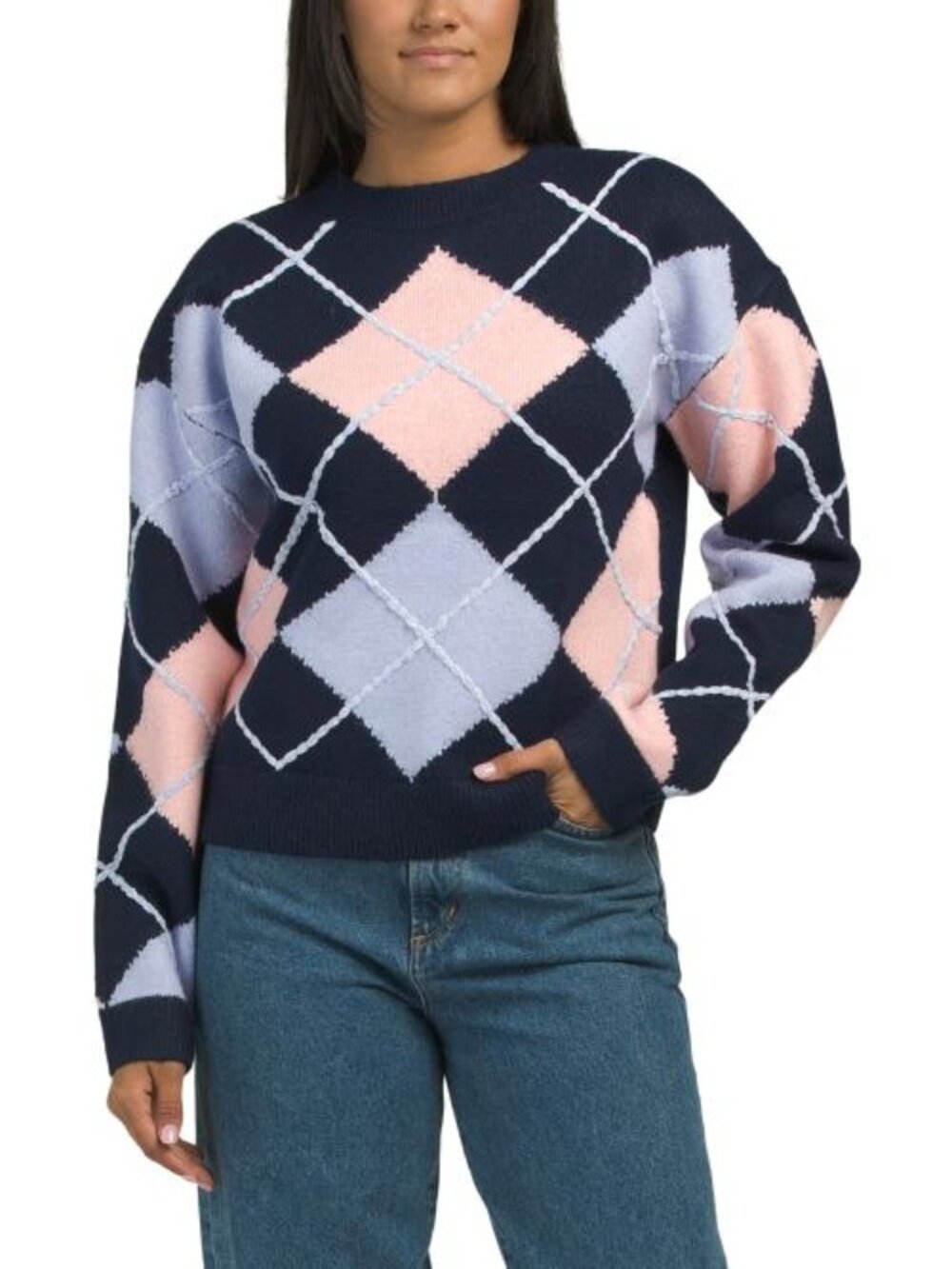 ENGLISH FACTORY Argyle Sweater - Picture 1 of 3